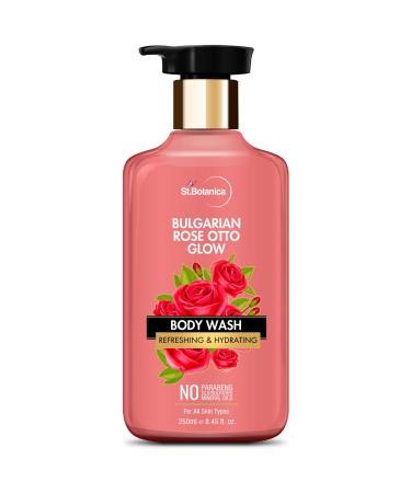 StBotanica Bulgarian Rose Otto Glow Body Wash - Hydrating Paraben & SLS Free | 250ml - Refreshing & Nourishing Cleanser - Buy Online on SooperMarket.com