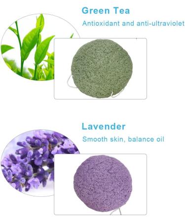 5 Colors Round Konjac Wash Face Flutter Natural Facial Care Cleansing Gently Facial Puff for Home Gift - Buy Online on SooperMarket.com
