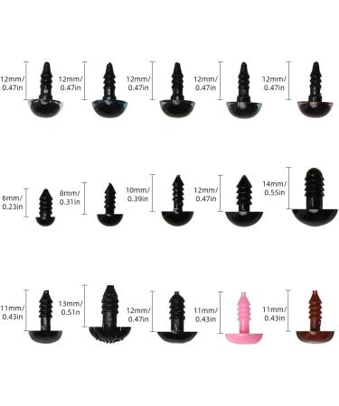 Maznyu 570PCS Premium Plastic Safety Eyes and Noses for Crafts - Assorted Sizes for Dolls, Teddy Bears, Amigurumi, Crochet Toys - Buy Online on SooperMarket.com