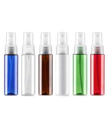 Set of 6 30ml Colorful Atomizer Refillable Transparent Empty Spray Bottle (30 ml)