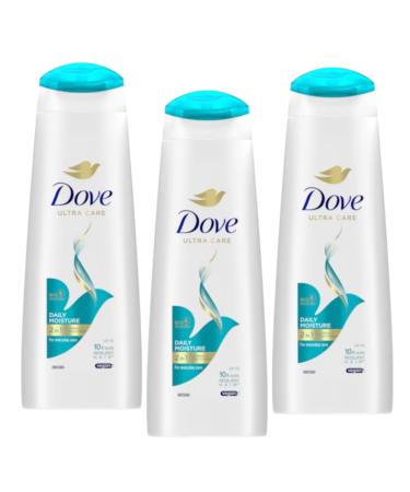 3 x 400mL | Dove Daily Moisture 2 in1 Shampoo & Conditioner 400ml | for Everyday Use | 3 Pack
