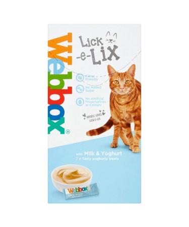 Webbox Cats Delight Lick E Lix Cream with Yoghurt and Milk 7x10gm Sachets