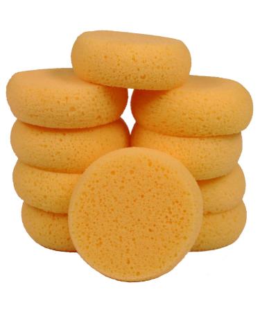 Creative Hobbies 10 Pack of 3-1/2 Inch Round Synthetic Silk Sponges for Painting Crafts Ceramics Household Use & More! Pack of 10 Sponges