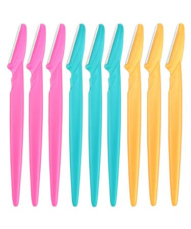 9 Pcs Eyebrow Razors Multipurpose Fine Hair Remover Precisely Eyebrow Trimmer Portable Facial Hair Sharp Removers
