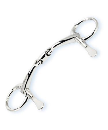 St bben bit 2231 1/2 full cheek snaffle Easy Control double broken 10.5 cm - 14 mm - stainless steel