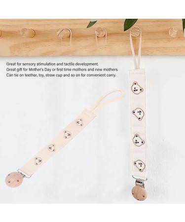 Soft Pacifier Holder Leash for Toddlers - Stylish Clip with Metal Buckle & Beautiful Patterns - International Shipping Available - Buy Online on SooperMarket.com