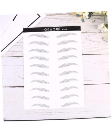 Baluue 2 Pairs Artificial Eyebrow Patch Dual-ended Eyebrow Pencil Simulation Eyebrow Clear Brow Gel Tear - Buy Online on SooperMarket.com
