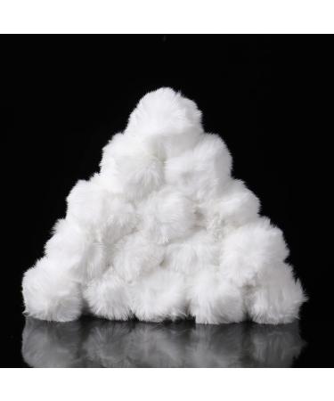 Craft Pom Pom Balls Large White Poms Costume Accessory  Pom pom Balls for Arts and DIY Creative Crafts Decorations White 3 Inches 20 Pieces.