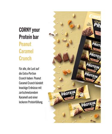 Buy Corny Peanut Caramel Crunch Protein Bars - 30% Protein No Added Sugar Bulk Pack (12x45g) - Ideal for Healthy Snacking & Fitness - Buy Online on SooperMarket.com