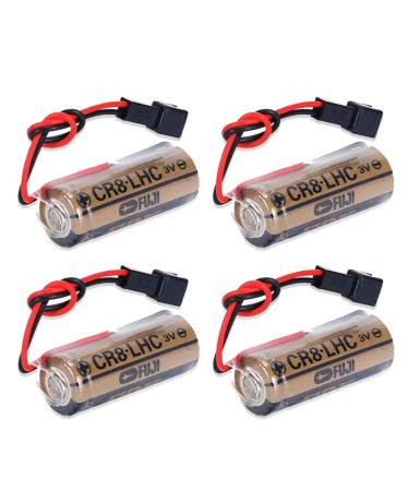 4 Pcs CR8. LHC 17450 3V Battery 2600mAh Non-Rechargeable Battery for Fuji FDK Battery Memory Backup Power Source Meter Battery