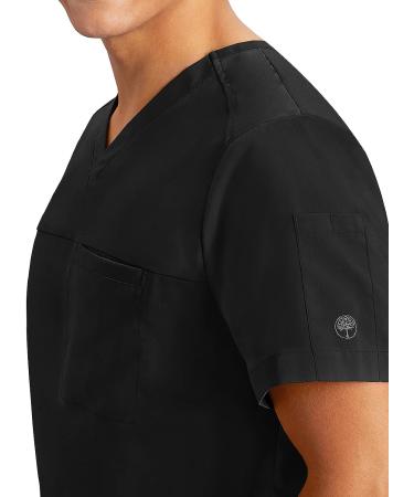 Healing Hands Mens Scrubs Top - Purple Label Justin 2330 V-Neck Shirt - Large Black - Buy Online on SooperMarket.com