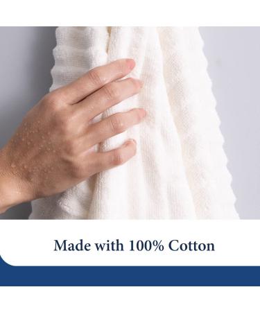 2-Pack Classic Cotton Washcloth Towel Set - Ultra Soft & Absorbent - Grey - Buy Online on SooperMarket.com