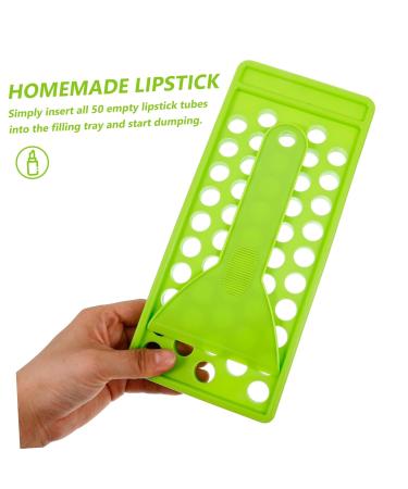 Angoily 50 Lipstick Filling Mold | Lip Tint Lip Gloss Lip Balm Tray & Spatula | DIY Lip Balm Craft Kit Supplies - Buy Online on SooperMarket.com