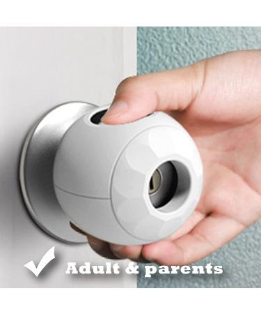 Childproof Door Knob Covers Babyproof (4 Pack) Child Door Locks Door Handle Baby Proofing Door Safety for Kids by AILUOQI - Buy Online on SooperMarket.com