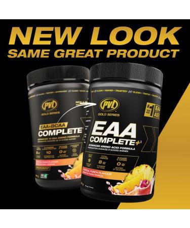 PVL EAA BCAA COMPLETE | Pre Intra or Post Workout EAA/BCAA with L-Arginine Amino Acid Supplement Keto Friendly 369 g (30 servings) Orange Krush'd - Buy Online on SooperMarket.com
