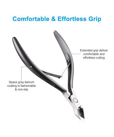 opove X7 Space Gray Cuticle Trimmer - Stainless Steel Nippers for Manicure & Pedicure - Buy Online on SooperMarket.com