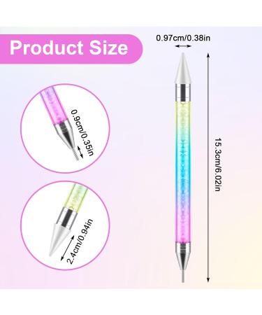 Bewudy 3 Pcs Nail Rhinestone Picker Dotting Pen Set - Dual-Ended Wax Pencil Tool for Nail Art DIY Decoration (White Pink Purple) - Buy Online on SooperMarket.com