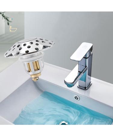 Convenient Drain Stopper Efficient Popup Drain Anti-Odor Sink Strainer Simple Replacement Lightweight for Bathroom Sinks Sink Strainer Plug Easy to Use Bathroom Sink Plug Leak-Proof Basin Drain Plug - Buy Online on SooperMarket.com