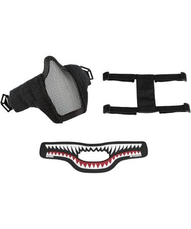 OneTigris X Storm Airsoft Mask - Tactical Mesh Face Protection with Removable Shark Jaw Morale Patch - Buy Online on SooperMarket.com