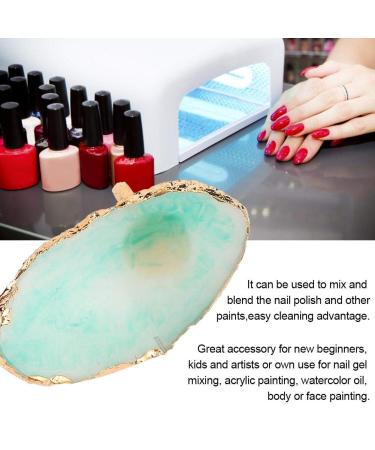 Resin Plastic Plate Dekaim Resin Mini Nail Art Gel Polish Color Mixing Plate Tips Display Holder Manicure Tool(Green) - Buy Online on SooperMarket.com