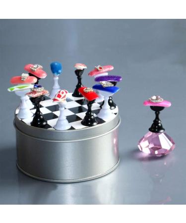 Kalolary Nail Art Holder Stand with 48pcs Clay Magnetic Tips Holders - Pink - Buy Online on SooperMarket.com