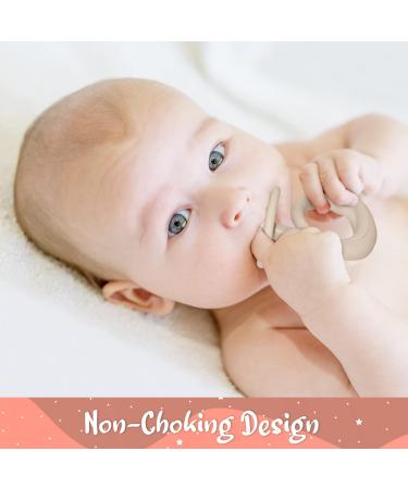 Baby Teething Toys Silicone Baby Teether Baby Chew Toys Freezer Safe BPA Free Soothe Babies Gums Teething (Sunrise/French Beige) Sunrise / French Beige - Buy Online on SooperMarket.com