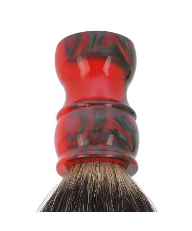 Synthetic Hair Shaving Brush with Red Resin Grip | Barber Salon Tool for Face Hair Cleaning | Best Gifts for Men & Women - Buy Online on SooperMarket.com