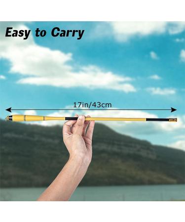 Goture Telescopic Fishing Rod Carbon Fiber Ultra Light Portable Travel Rod Stream Carp Fishing Yellow 6ft/1.8m - Buy Online on SooperMarket.com