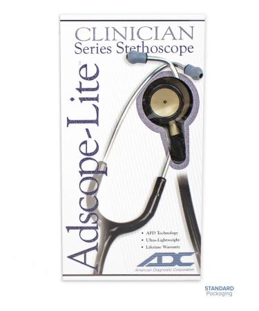 ADC 619ST Adscope Lite 619 Clinician Stethoscope with Tunable AFD Technology - Tactical Black | Ultra Lightweight Stethoscope - New Version - Buy Online on SooperMarket.com