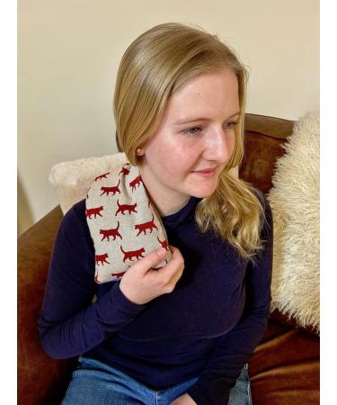 Soothing Cold or Hot Microwavable Duo Fabric Wheat Bag - Lavender Scented - Natural Relief for Aches and Pains - Red Kitty - Buy Online on SooperMarket.com