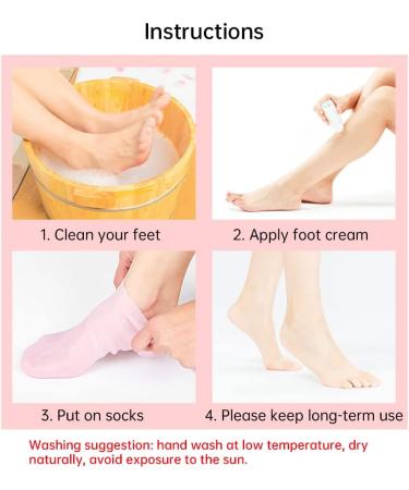 Buy Jawseu Silicone Socks - 3 Pairs Moisturizing & Slipproof for Heel Pain Relief - XL Size for Dry Cracked Heels | International Shipping Available - Buy Online on SooperMarket.com