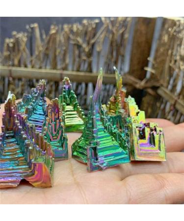 Home 1pcs Natural Bismuth Tower Metal Pyramid Stones Gemstone Reiki Stone Collection Home Decor Crystals Full of Texture (Size : 10-20g) - Buy Online on SooperMarket.com