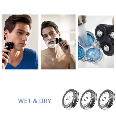 3Pcs HQ56 Replacement Shaver Heads for Philips Norelco HQ3 HQ4 HQ55 HQ56 HQ6 - Compatible with HQ300 HQ442 HQ916 HS190 HQ6990 Electric Shavers - Buy Online on SooperMarket.com