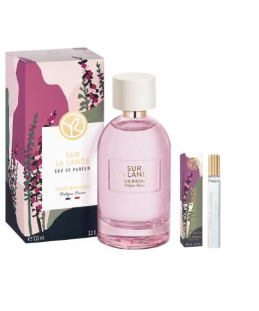 Yves Rocher Sur La Lande Eau de Parfum for Women Spray Set of 2-100 ml./ 3.3 fl.oz. and 8 ml./ 0.1 fl.oz.