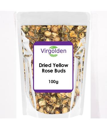 Dried Yellow Rose Buds 100g by Virgolden