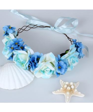 Artificial Hair Bands - Blue Simulation Rose Headband for Party & Wedding Accessories (1 Piece) - Buy Online on SooperMarket.com