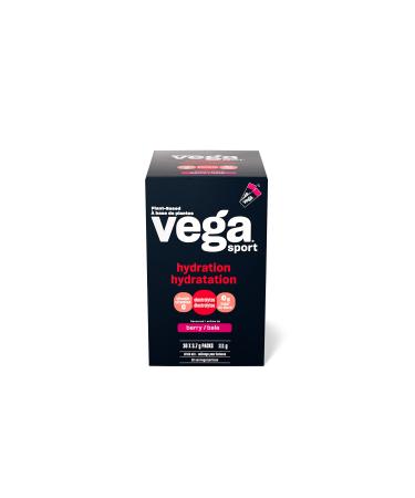 Vega Sport Hydration Electrolyte Powder Berry (30 Sachets) Vegan Hydrator Keto Friendly Gluten Free Non Dairy Sugar Free Non GMO 30x4.2g (Packaging May Vary) Berry 30 Servings (Pack of 1)