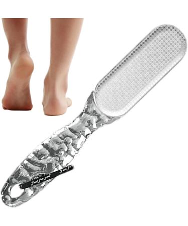 Toseky Foot Scrubber 2-in-1 Foot Scraper Dead Skin Remover | Foot Rasp for Cracked Heel Reduces Calluses & Corns Foot File for Foot Care Wet/Dry Feet Transparent Gray - Buy Online on SooperMarket.com