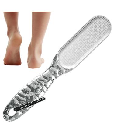 Foot Brush Scrubber 2-in-1 Multi Purpose Callus Remover - Multi-Purpose Pedicure Tools Foot Scrubber for Dead Skin - Reduces Calluses Corns Transparent Gray