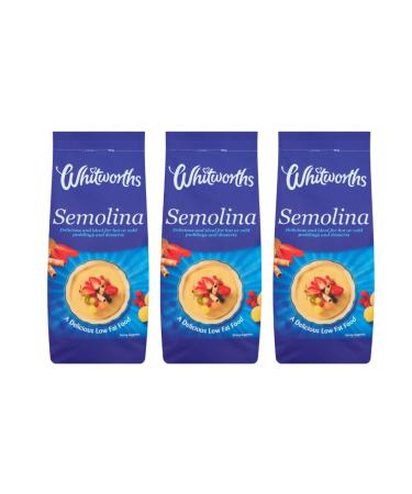 Durum Wheat Flour Bundle Containing Whitworths Semolina 500g (3 Pack)