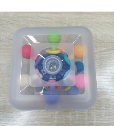 Vanmor Baby Teether Toy | Sensory Chew Teething Ball Rattle | Montessori Grasping Activity | 0-6 Months | Blue - Buy Online on SooperMarket.com