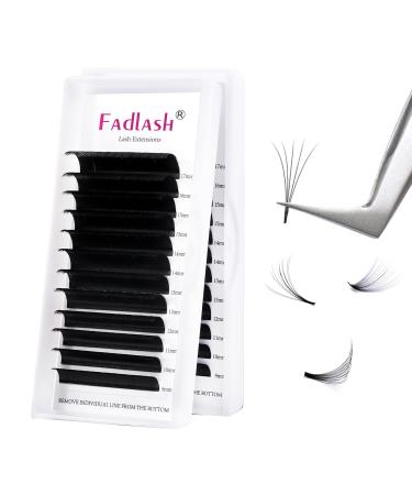 Fadlash Easy Fan Lashes D Curl 0.05 9-17mm Mixed Length Russian Lashes Natural Look Self Fanning Eye Lashes Automatic Blooming Russian Eyelashes Extensions(0.05-D-917) 9-17 mm 0.05-D