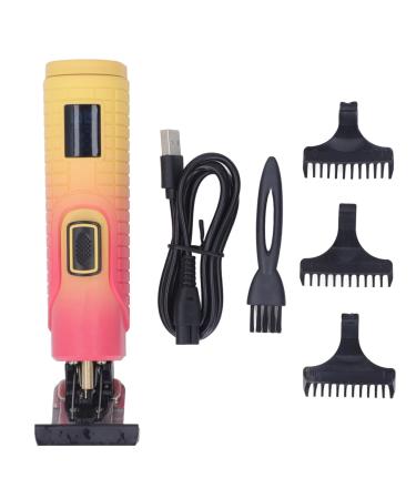 Rechargeable LED Display Hair Clipper Kit with 3 Comb for Carving Fading Trimming USB Charging Curved Blades Powerful Performance