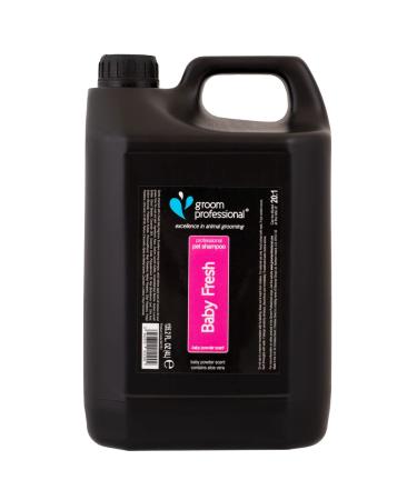 GROOM PROFESSIONAL Baby Fresh Dog Shampoo - Dog Shampoo for Sensitive Skin - Baby Powder Dog Shampoo - For Itchy & Dry Skin - Gentle Scented Puppy Shampoo - For Smelly Pups 4 Litre 4 Litre Single