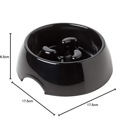 Rosewood Anti scoff Slow Feeder Melamine Dog Bowl Black large - Buy Online on SooperMarket.com