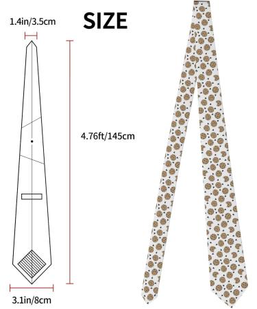 LamaMe Cookies Food Chocolate Chip Biscuits Anti-Floating Buckle Design Tie For Daily Work Wedding Banquet Dress With Holiday Birthday Gift - Buy Online on SooperMarket.com