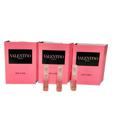 Valentino Born in Roma EDP 0.04 fl. oz. Sample Vial Lot of 3 Glass Partially filled Spray Mini Vials