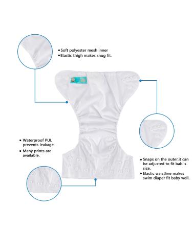 ALVABABY Pocket Newborn Cloth Diapers for Less Than 12pounds 6pcs + 12 Inserts 6SVB05 Snaps 6svb05 6 Count (Pack of 1) - Buy Online on SooperMarket.com