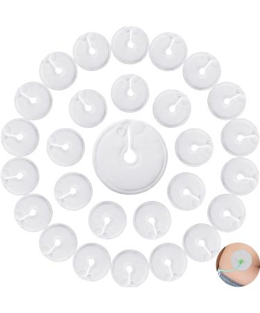 28 Packs G Tube Pads Holder Abdominal G Tube Button Pads Soft G Tube Covers Absorbent G Tube Pads Feeding Tube Accessories Peg Tube Supplies Feeding Tube Pads Cotton Pads for Nursing Care(White)