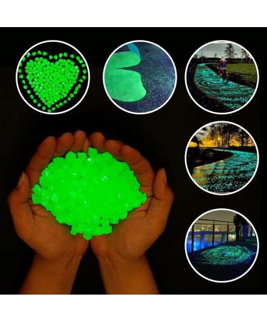 300 Colorful Fluorescent Stones - Bright Garden Pebbles for Walkways Aquariums & Lawn Decoration (Green 17x13mm) - Buy Online on SooperMarket.com